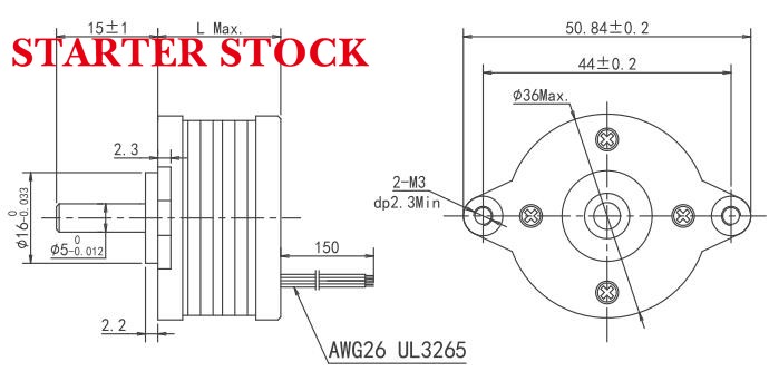 nema 36HM 2 Phase Hybrid Stepping motor Dimensions
