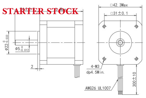 best nema 17 stepper motor Dimensions