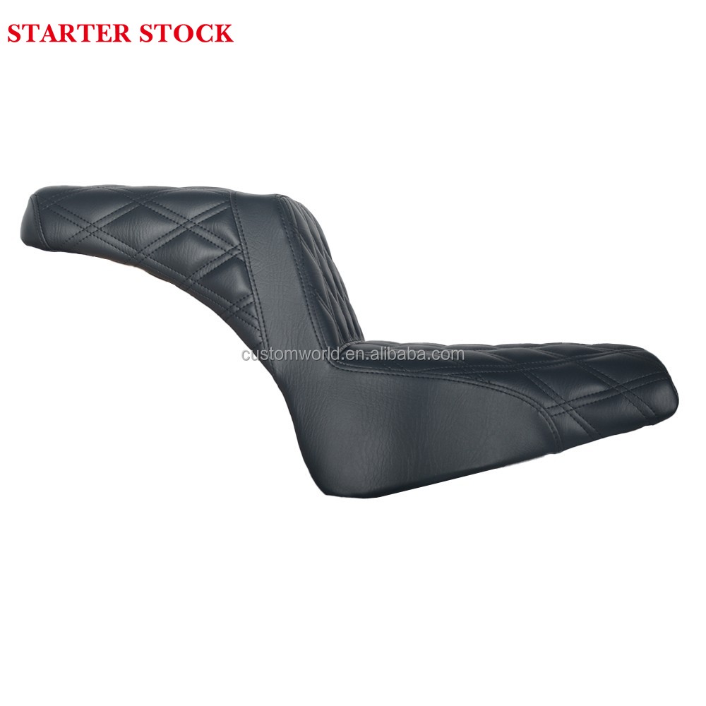 For Harley Softail Fat Bob FXFB 2018-2025 Step up Seat Gel Inside Diamond Pattern Cushion