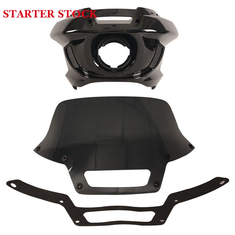 For Harley Softail FLXR FXLRS 2018 -on Culb Style ST Headlight Fairing with 6 Inch Windshield Bracket