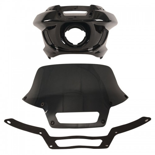 For Harley Softail FLXR FXLRS 2018 -on Culb Style ST Headlight Fairing with 6 Inch Windshield Bracket