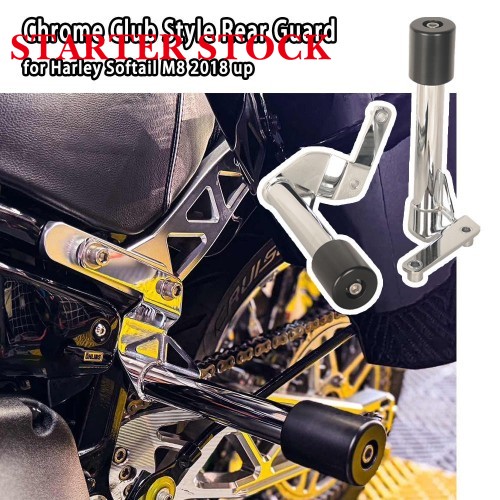 For Harley Davidson Softail M8 2018-2024 Motorcycle Carbon Steel Club Style Rear Crash Barpicture3