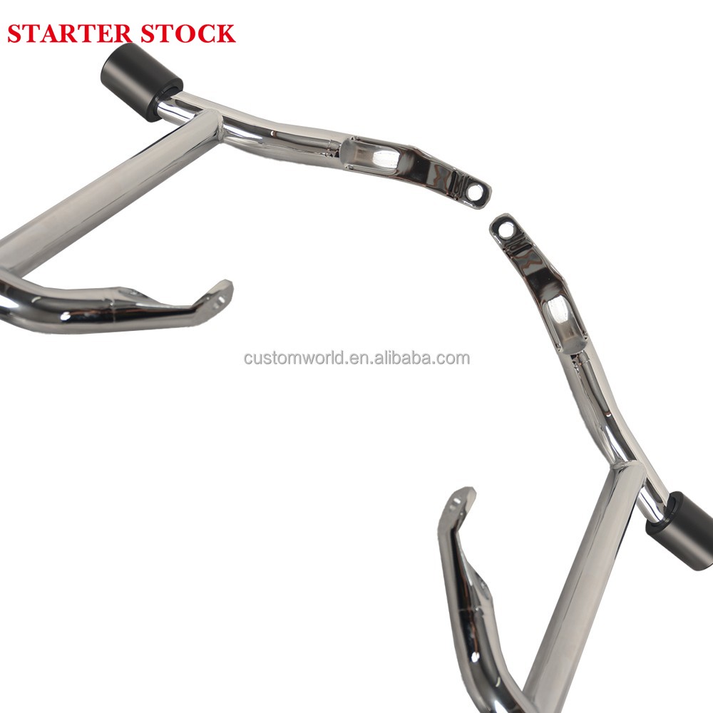 For Harley Touring Street Glide Road Glide 2014-2025 Motorcycle Chrome Saddlebag Guard with Support Bar Crash Bar