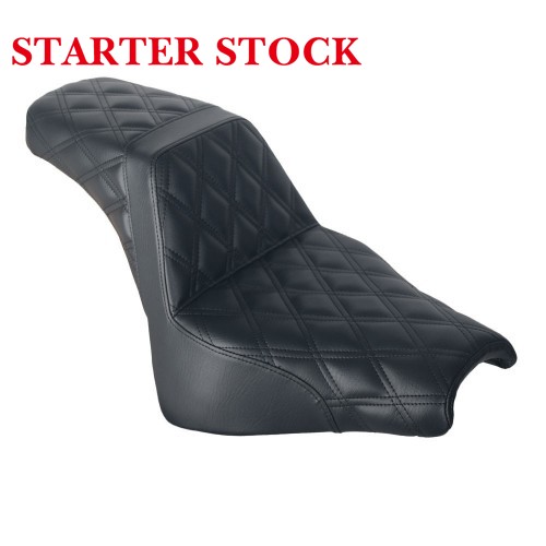 For Harley Softail Fat Bob FXFB 2018-2025 Motorcycle Step up Seat Gel Inside Diamond Pattern Cushionpicture3