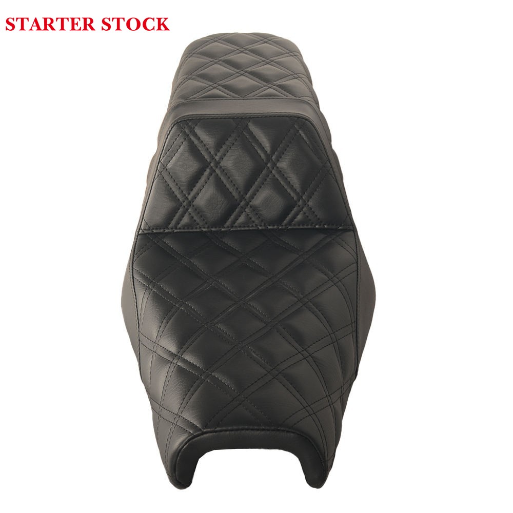 For Harley Sportster 2004-2023 Motorcycle Step up Seat Gel Inside Diamond Pattern Cushion