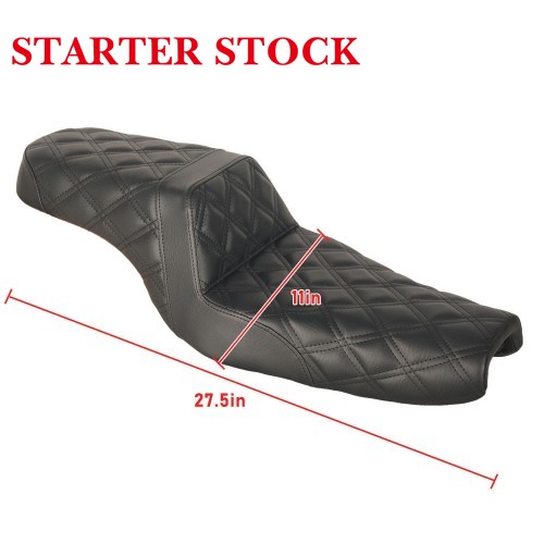 For Harley Sportster 2004-2023 Motorcycle Step up Seat Gel Inside Diamond Pattern Cushionpicture3