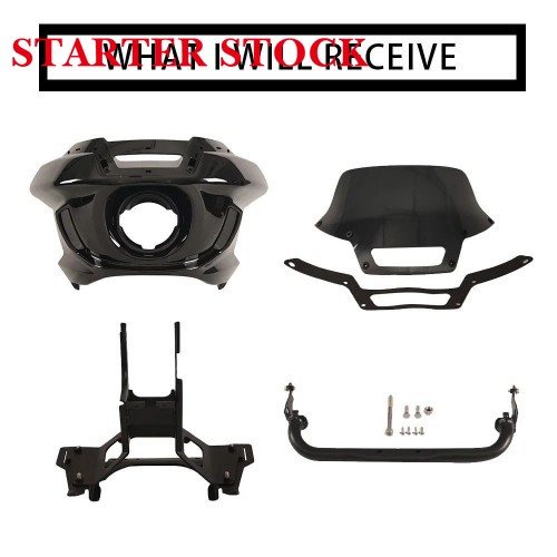For Harley Softail FLXR FXLRS 2018 up Culb Style ST Headlight Fairing with 6 Inch Windshield Bracketpicture6