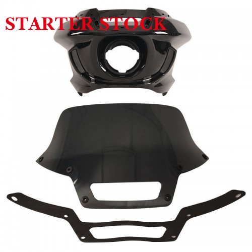 For Harley Softail FLXR FXLRS 2018 up Culb Style ST Headlight Fairing with 6 Inch Windshield Bracketpicture5