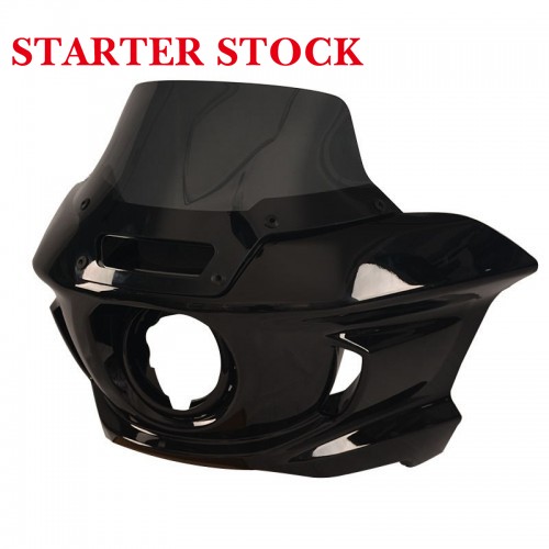 For Harley Softail FLXR FXLRS 2018 up Culb Style ST Headlight Fairing with 6 Inch Windshield Bracketpicture4
