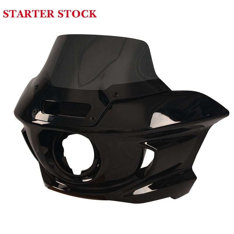 For Harley Softail FXBB FXST 2018 up Culb Style ST Headlight Fairing with 6 Inch Windshield Bracket