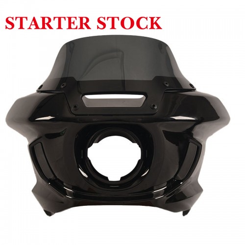 For Harley Softail FXBB FXST 2018 up Culb Style ST Headlight Fairing with 6 Inch Windshield Bracketpicture4