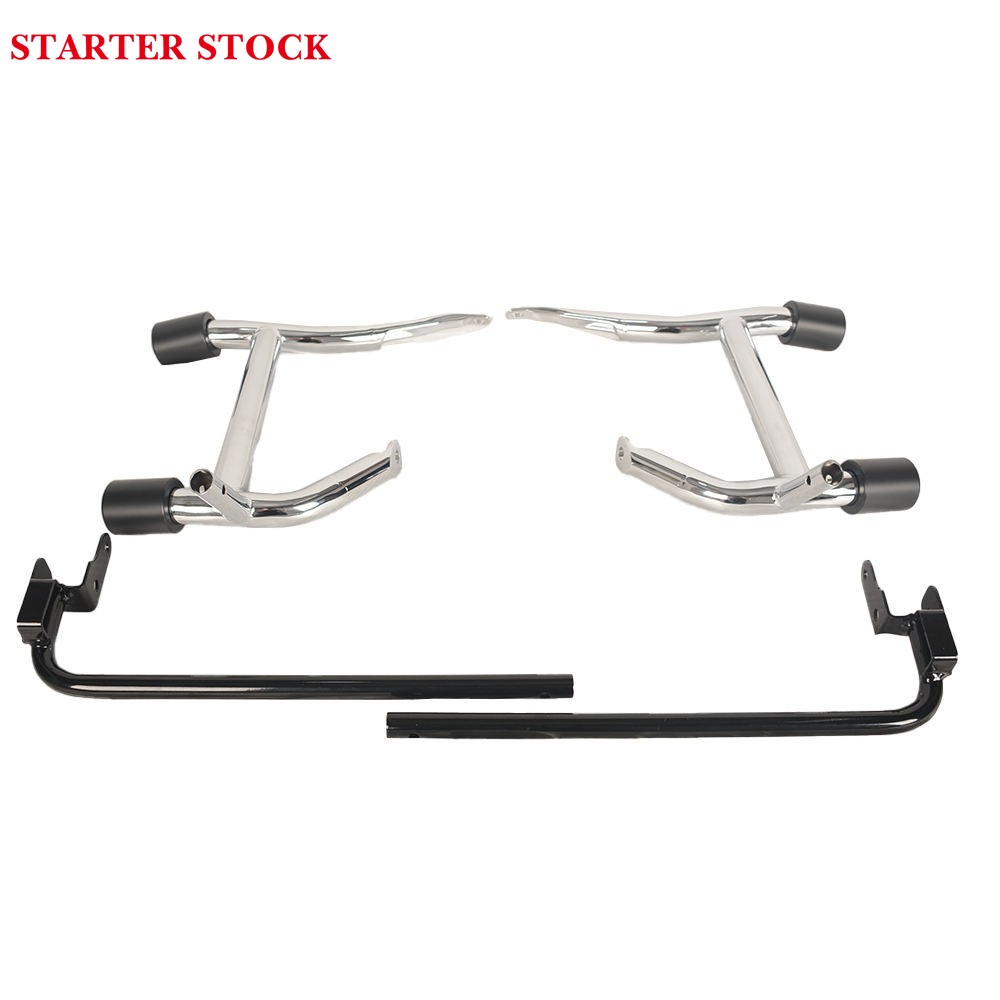 For Harley Touring Street Road Glide 14-25 addlebags Chrome Guard Rails Crash Bar