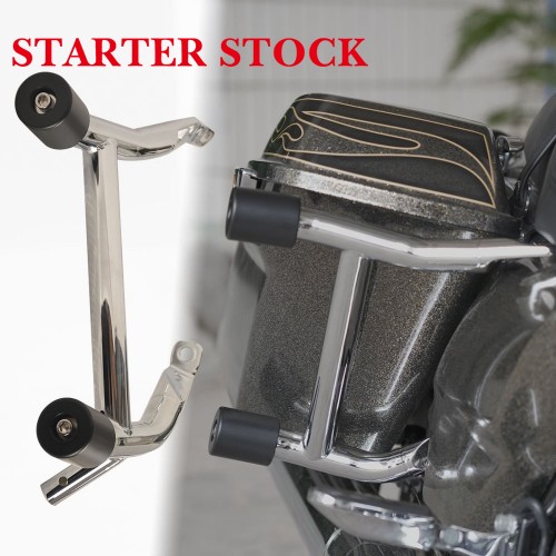 For Harley Touring Street Road Glide 14-25 addlebags Chrome Guard Rails Crash Barpicture4