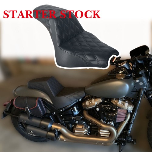 For Harley Softail Fat Bob FXFB 18-25 Step-up Seat with Gel Inside Soft & Comfortable Seats & Backrestspicture3