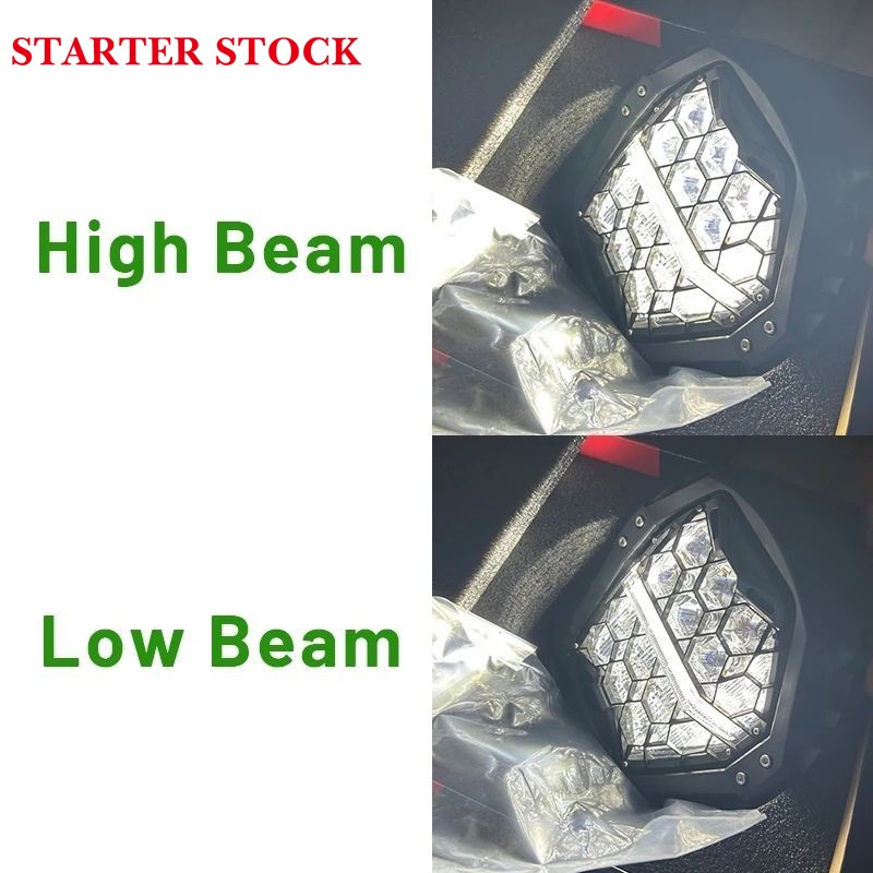 For Harley All Motorcycles 7 Inch LED Motorcycle Headlight Round 7" Headlamp with Housing Bucket DRL Hi/Low Beam Headlight