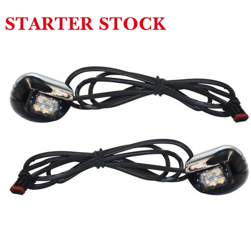 For Harley Davidson Road Glide FLTRX 2015-2023 Alloy Front LED Turn Signals Running White &Signal Amberpicture3