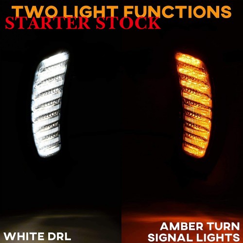 Fairing Vent Side Turn Signals Light For Harley Davidson Motorcycle White/Amber LED Turn Signalspicture4
