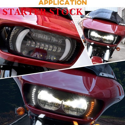 Fairing Vent Side Turn Signals Light For Harley Davidson Motorcycle White/Amber LED Turn Signalspicture5