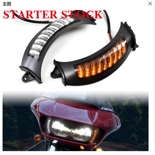 Fairing Vent Side Turn Signals Light For Harley Davidson Motorcycle White/Amber LED Turn Signalspicture6
