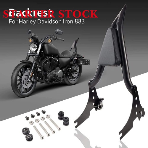For Harley Sportster 2004-2021 Motorcycles Seats & Backrests Detachable Black Rear Passenger Backrest Sissy Barpicture4