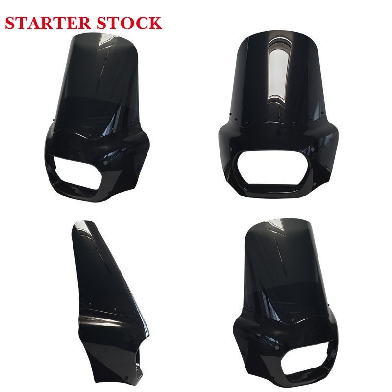 ABS Motorcycle Parts For Harley 11 Inch Plastic Breakout Front Headlight Fairings Cover Windscreen Kit