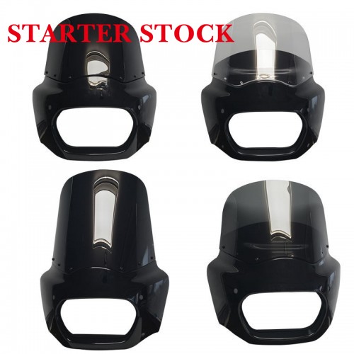 ABS Motorcycle Parts For Harley 11 Inch Plastic Breakout Front Headlight Fairings Cover Windscreen Kitpicture2