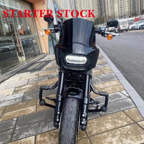 ABS Motorcycle Parts For Harley 11 Inch Plastic Breakout Front Headlight Fairings Cover Windscreen Kitpicture5