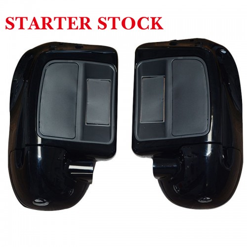 Fits for 2014-2023 Harley Touring Road King Gloss Black Lower Vented Leg Fairing Glove Boxpicture2