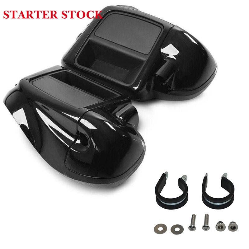 Fits for 2014-2023 Harley Touring Road King Gloss Black Lower Vented Leg Fairing Glove Box