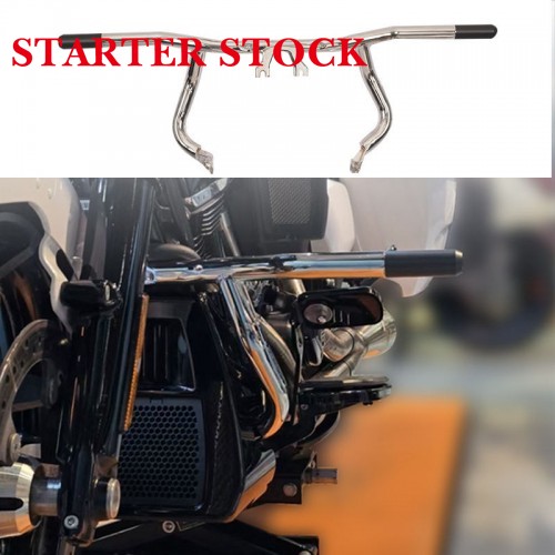 For HD Touring Street Glide Road Glide Road King Electra/Ultra Models (2014-2024) (Chrome) Guard Flat-Out Barpicture2