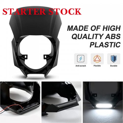 For Harley Softail Breakout FXBR FXBRS 2018+ Black ABS Plastic Front Headlight Fairing Coverpicture5