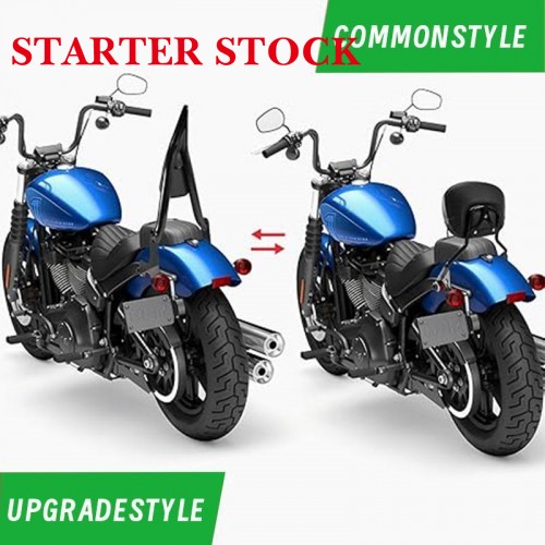For Harley Softail FLHC FXBB S FLDE FXST FLI FLSL Deluxe Slim Standard Detachable Passenger Backrest Sissy Bar Durablepicture5