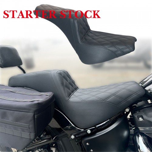 For Harley M8 Softail Step up Seat Club Style Seat with Gel Insidepicture5