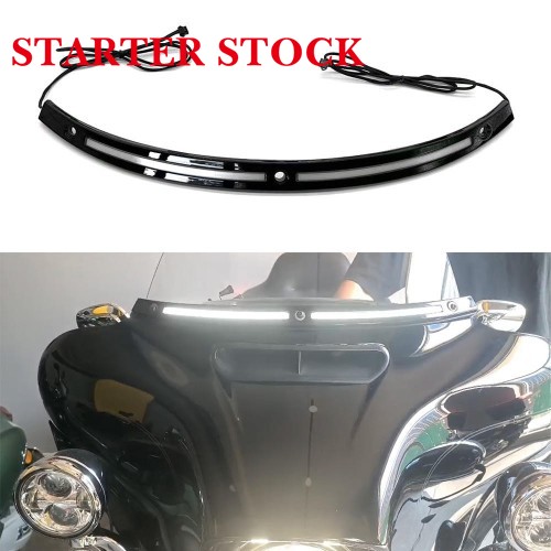 For Harley Touring 2014-2024 LED Windshield Trim Flow Turn Signal Amberpicture3