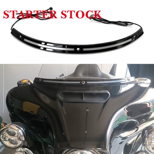 For Harley Touring 2014-2024 LED Windshield Trim Flow Turn Signal Amberpicture6
