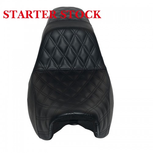 Motorcycle Seats PU Driver and Passenger Seat For Harley Davidson Dyna Low Rider Street Fat Bob 06-17 Club Style Leatherpicture4
