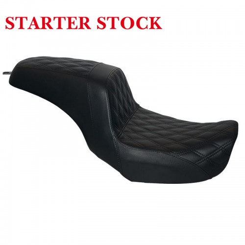 Motorcycle Seats PU Driver and Passenger Seat For Harley Davidson Dyna Low Rider Street Fat Bob 06-17 Club Style Leatherpicture5