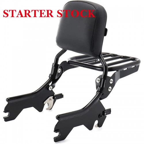 New For Harley Davidson Passenger Backrest Luggage Rack Detachablepicture2