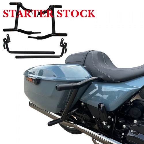 Bagger Saddlebag Guard Crash Bar Premium Bumpers For Harley Street Road Glide Touring 2014-2023 Motorcycle Rearpicture2