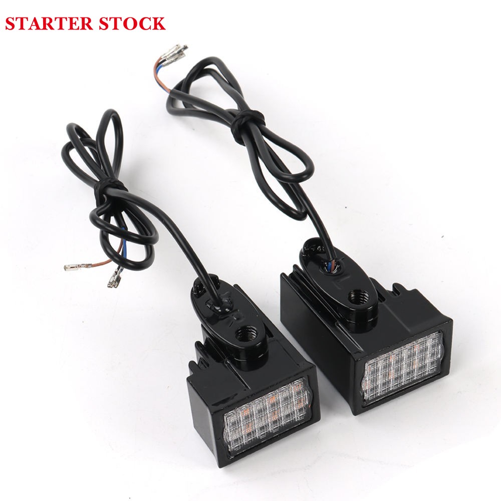 For Harley Softail 2018-2024 Rear Strut Mount LED Turn Signals Red Lights