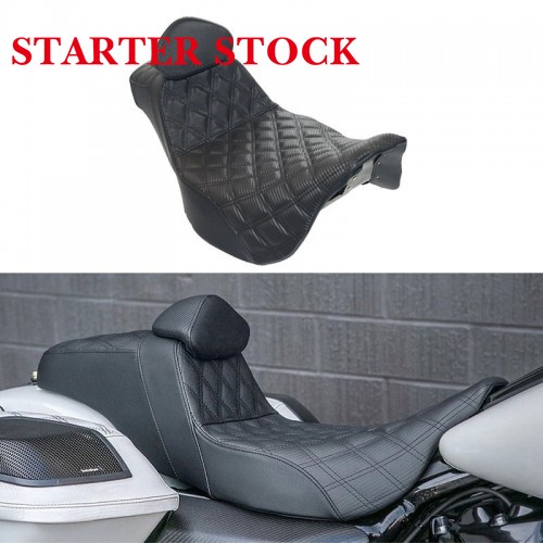 For 2009-2023 Harley Davidson Touring Models Club Style Passenger and Driver Seatpicture3