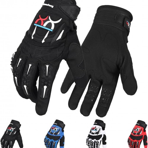 Breathable Motorcycle Riding Gloves Full Finger Knuckle Protection Touchscreen Compatible for Motocross, Mountain Bike,Dirt Bike, Cycling, Off-Road Racing