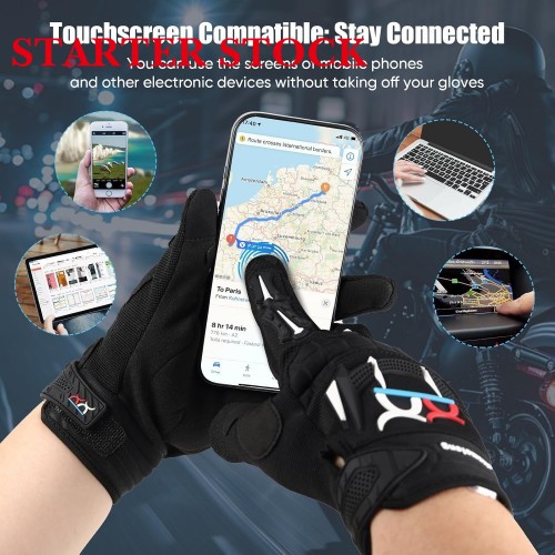 Breathable Motorcycle Riding Gloves Full Finger Knuckle Protection Touchscreen Compatible for Motocross, Mountain Bike,Dirt Bike, Cycling, Off-Road Racingpicture6