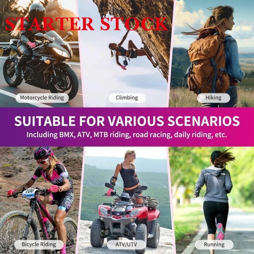 Women Pink Genuine Leather Motorcycle Gloves Full Finger Knuckle Protection Touchscreen Compatible for BMX ATV MTB Riding, Road Racing, Cycling, Climbing, Motocrosspicture7