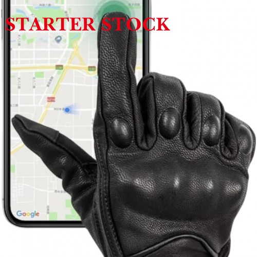 Leather Motorcycle Gloves Goatskin Touch Screen Full Finger, Full Finger Touchscreen Windproof for BMX ATV MTB Riding, Road Racing, Cycling, Climbing, Motocrosspicture5