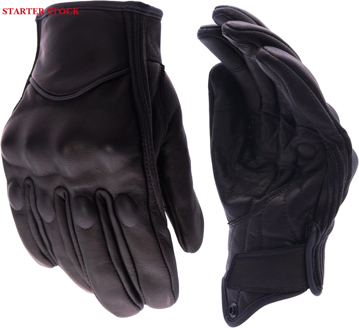 Leather Motorcycle Gloves Goatskin Touch Screen Full Finger, Full Finger Touchscreen Windproof for BMX ATV MTB Riding, Road Racing, Cycling, Climbing, Motocross
