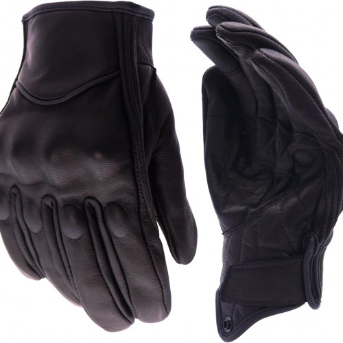 Leather Motorcycle Gloves Goatskin Touch Screen Full Finger, Full Finger Touchscreen Windproof for BMX ATV MTB Riding, Road Racing, Cycling, Climbing, Motocross