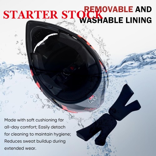 Adult Dirt Bike Helmet Motorcycle Racing Street Bike Off-Road Mountain Bike BMX MX ATV Helmet with Cycling Glasses and Visor for Unisex-Adultpicture5