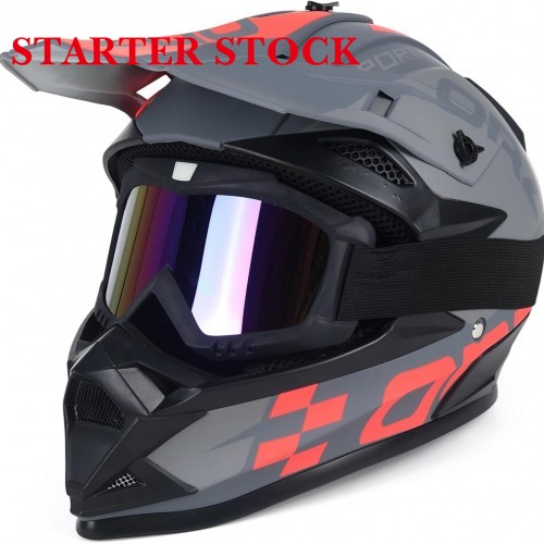 Adult Dirt Bike Helmet Motorcycle Racing Street Bike Off-Road Mountain Bike BMX MX ATV Helmet with Cycling Glasses and Visor for Unisex-Adultpicture6
