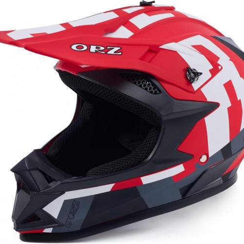 Adult Dirt Bike Helmet Motorcycle Racing Street Bike Off-Road Mountain Bike BMX MX ATV Helmet with Cycling Glasses and Visor for Unisex-Adult